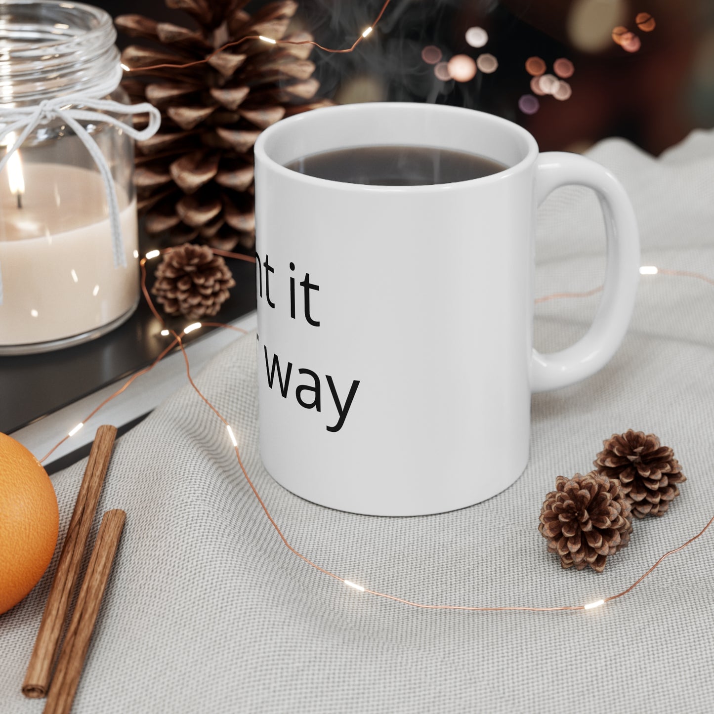 Customizable 11oz White Coffee Mug — "Print it your way" Personalized Gift