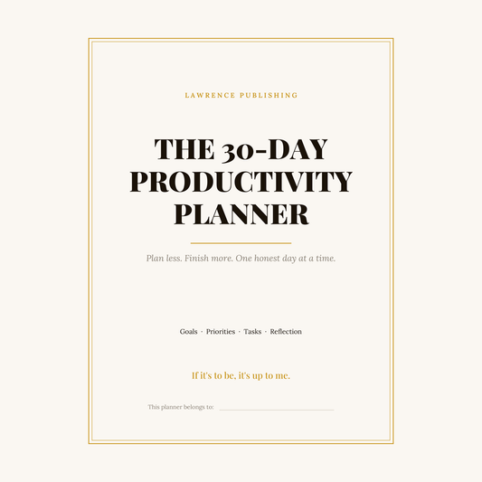 The 30-Day Productivity Planner — Printable PDF